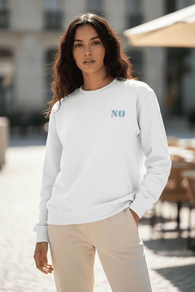 SWEAT RAS DU COU BLANC – Image 3